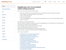 Tablet Screenshot of megaessays.com